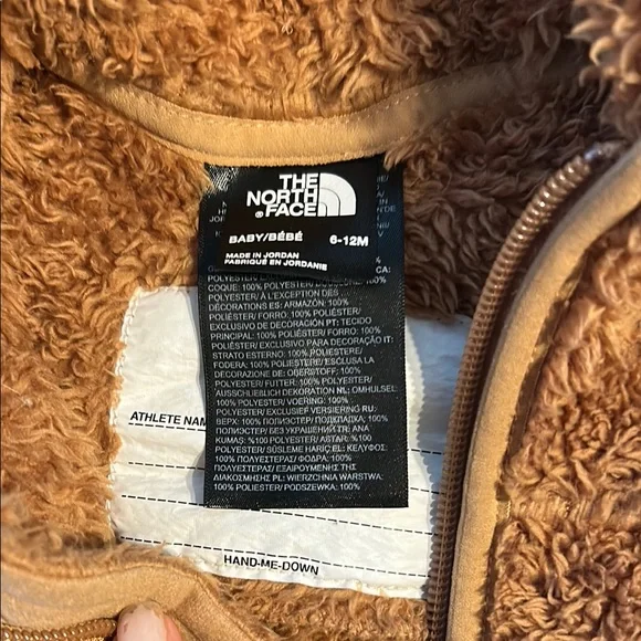 The North Face Brown Sherpa Footie One Piece - Picture 2 of 5